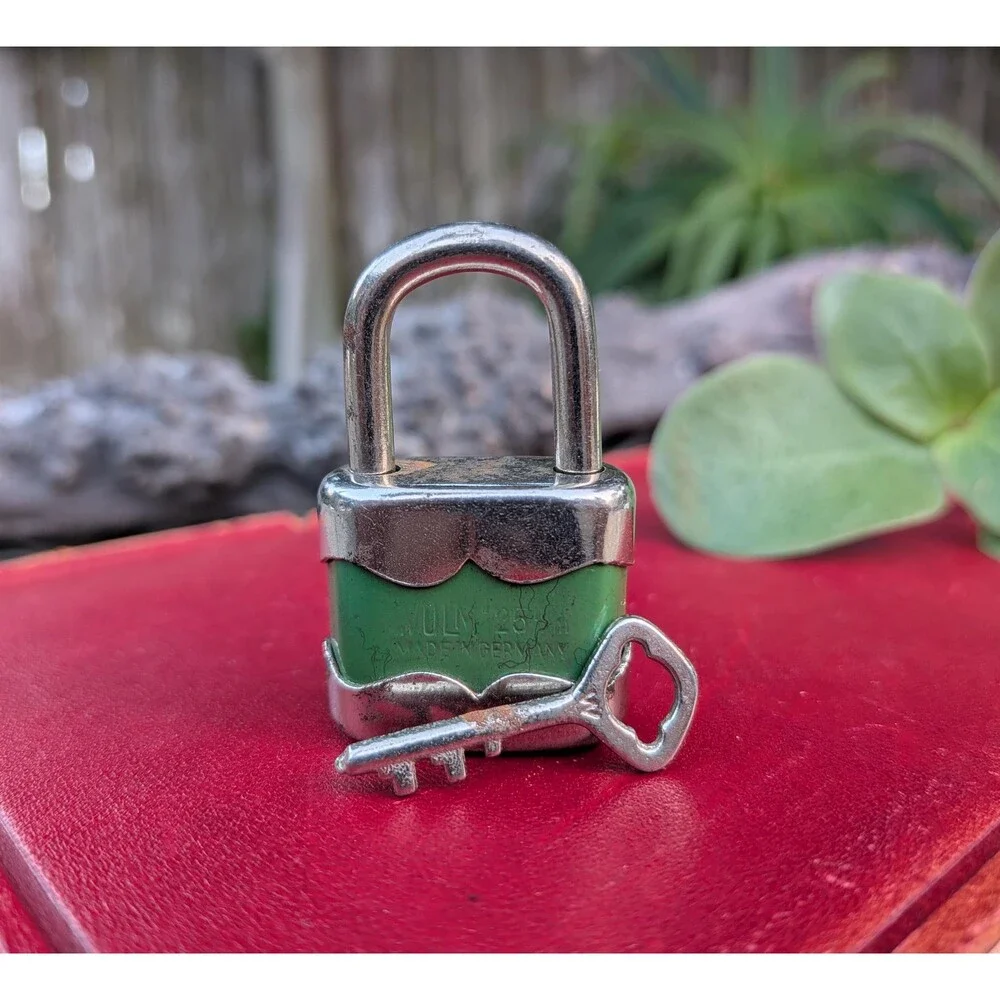 Vintage Vulm Mini Padlock With Key Made In Germany